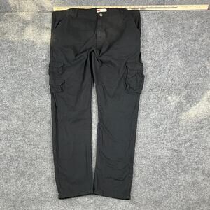 Wrangler Pants Mens 40x32 Black Cargo Utility Stretch Casual Workwear Durable